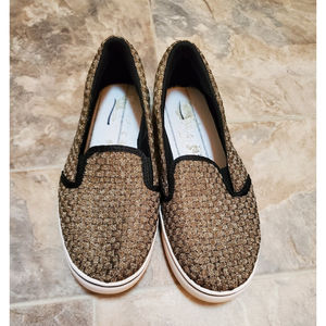 Bernie Mev New York Sneakers Flat Gold Womens Size 41 EUR 9.5 USA